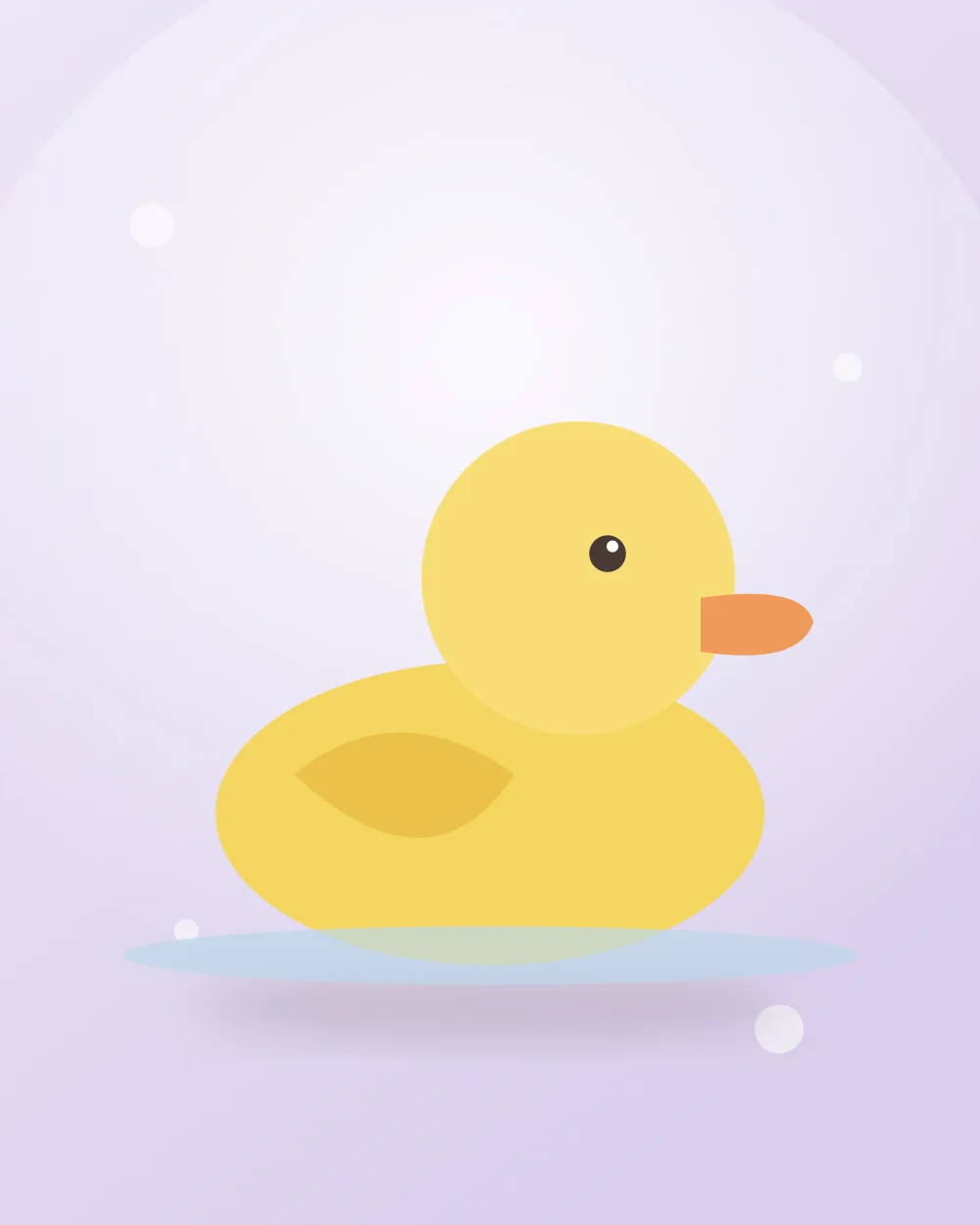 Rubber Duck Bath Set, front view
